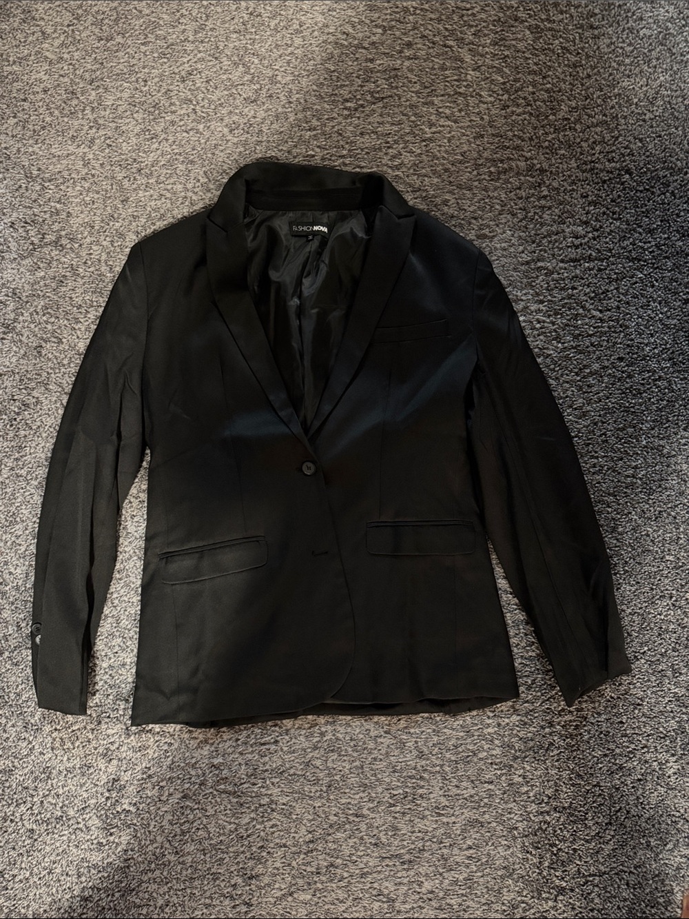 Women's Black Single-Button Blazer